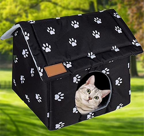 IELSH Casa para Gatos/Perros Exterior Invierno, Caseta para Gatos Exterior Impermeable, Casa para Mascotas Exterior Refugio Animales, 3 Especificaciones, Buen Efecto de Aislamiento