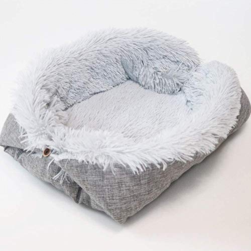 Janjunsi Mascota Gato Perro Dormido Bolso - 2 en 1 Cueva Mimosa Plegable Cómodo Gato Cueva Cama Cama Gatos Casa con Vellón