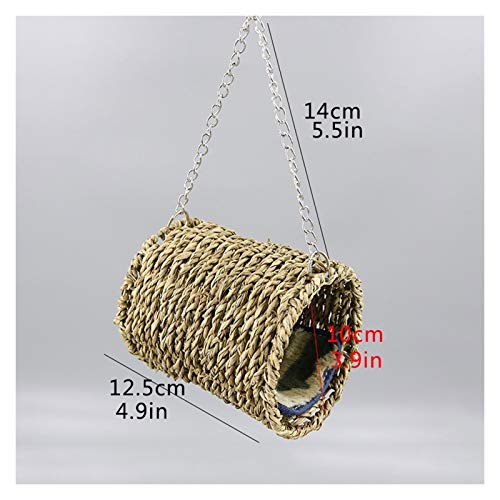 Jaula Pájaros Birdcage Fibra natural Acogedora Cría de descanso, lugar para pájaros proporciona refugio del escondite de pájaros de clima frío pequeños pájaros exóticos y Canarios Rekord