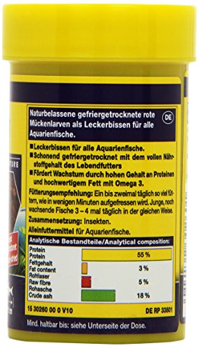 JBL Novo Fil Suplemento Alimenticio con Larvas Rojas para Peces Ornamentales, 100 g