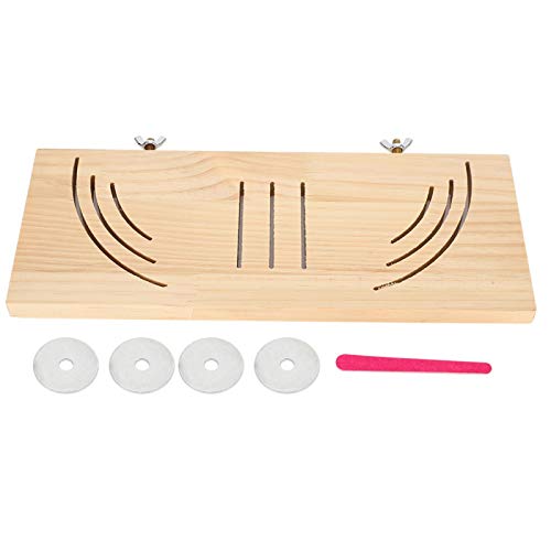 Jeanoko Pedal de hámster, pequeño Animal, Madera, Flor, ala, patrón, Tablero, Juguetes para Jugar, Suministros para Conejo, Chinchilla, hámster(Vv52 Wing Shaped Breathable Springboard)