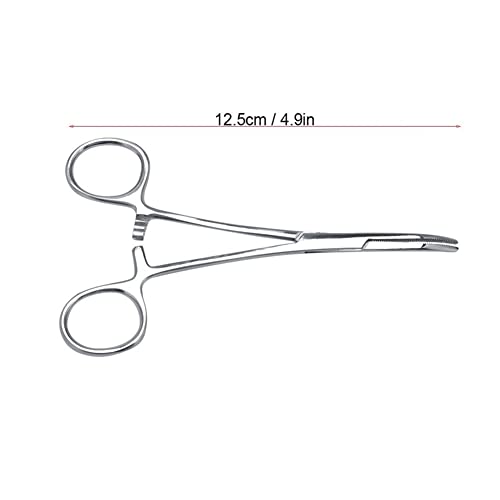 JingRunZe Pinzas de acero inoxidable para perros y gatos para detener el sangrado y quitar el cabello Pinzas de limpieza de oído Soporte para pinzas de limpieza de pelo de mascotas (Color: S)