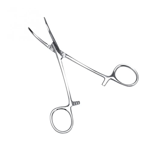 JingRunZe Pinzas de acero inoxidable para perros y gatos para detener el sangrado y quitar el cabello Pinzas de limpieza de oído Soporte para pinzas de limpieza de pelo de mascotas (Color: S)