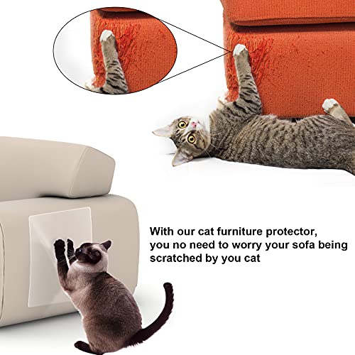 JJoexyfit 12 protectores de sofá para muebles de gato, protector de arañazos con 30 clavos en espiral para proteger muebles tapizados sofá
