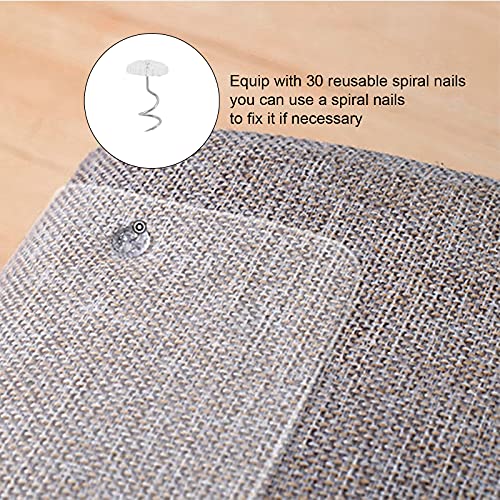 JJoexyfit 12 protectores de sofá para muebles de gato, protector de arañazos con 30 clavos en espiral para proteger muebles tapizados sofá