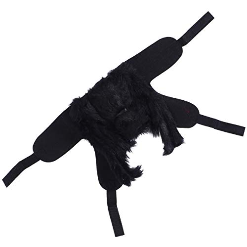jojofuny Disfraz de Mascota Araña de Halloween Disfraz de Gato Araña Peluda Cosplay Ropa Negra Araña de Peluche Trajes Vestir para Perros Pequeños Perros Medianos Gatito L