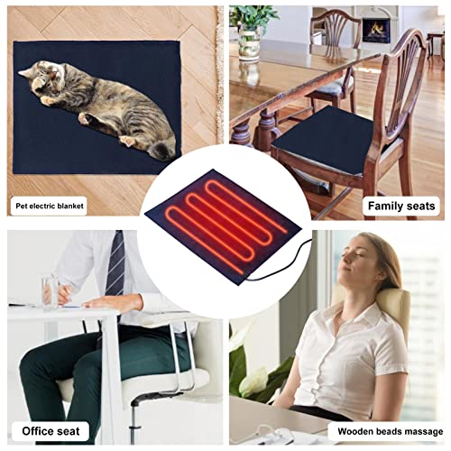 Joyivike Almohadilla Térmica para Mascotas, Manta Termica Terrario, para Perros Y Gatos Reptiles Alfombra Calefactora Ajustable con 3 Control De Temperatura