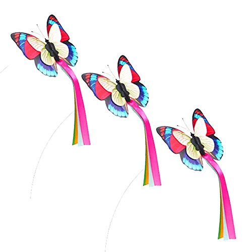 Juguetes interactivos para Gatos, Simulador de Vuelo Mariposa Respuesto Interactivo Giratorios del Gato de 360 ​​° para Gatos de Interior Jugando