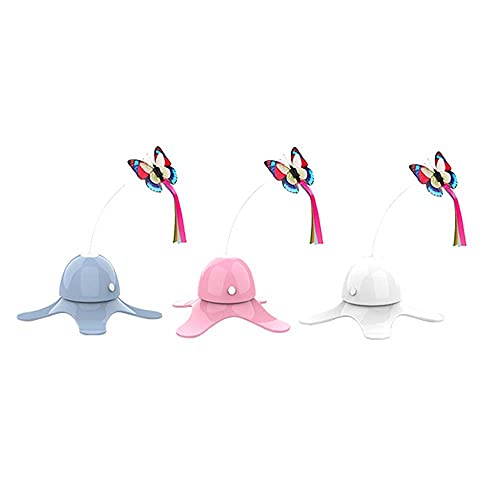 Juguetes interactivos para Gatos, Simulador de Vuelo Mariposa Respuesto Interactivo Giratorios del Gato de 360 ​​° para Gatos de Interior Jugando