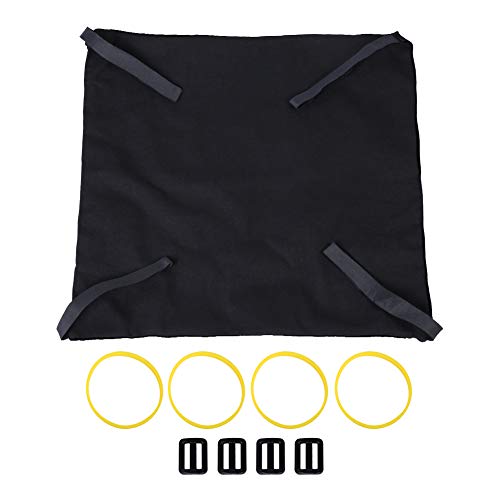 JULYKAI Hamaca de Mesa para Gatos, Hamaca Impermeable para Silla de Gato fácil de Limpiar, Suave para hámsters, Conejos(Black+Black, S)