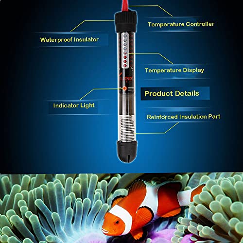 Kavolet Calentador Acuario 25W ,Calentador de Acuario Sumergible con termómetro y Ventosa, 220-240V
