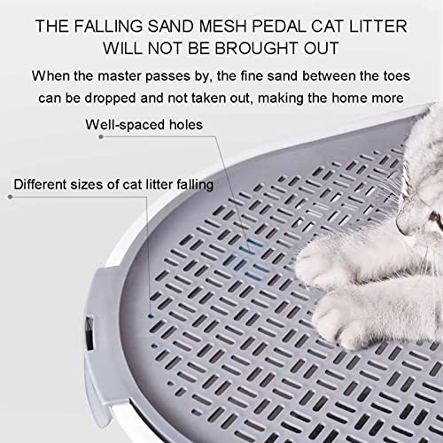 KFJCMY Caja de Arena para Gatos para Personas Mayores con Entrada Superior Bandeja de Arena para Gatos Cerrada con Tapa con Tres Puertas e Inodoro para Gatos de fácil Limpieza Frontal