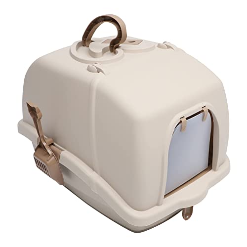 KFJCMY Caja de Basura para Gatos Mayores con Tapa, Inodoro Cerrado Gato Totalmente Cerrado Caja de Arena de Gato Caja para Mascotas Regalos, Muebles para Gatos