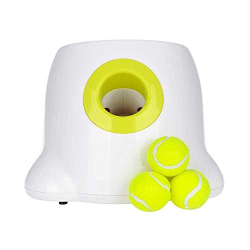 Lanzadores automáticos bolas juguete para perros, Control distancia de lanzamiento en 3 etapas Mascota Interactiva Lanzador tenis Máquina recompensa Recuperar juguetes alimentación - Consume energía