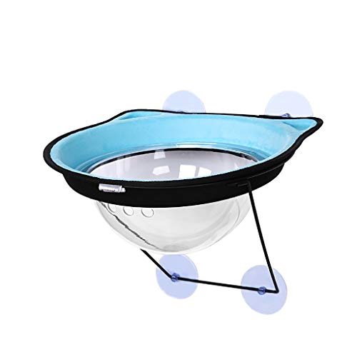 Las camas colgantes de mascotas Cama del gato succión de la ventana Asiento de ventana Gatos cama taza transparente licencia creativa de los gatos se reclina con el espacio de la capilla del gato Sumi