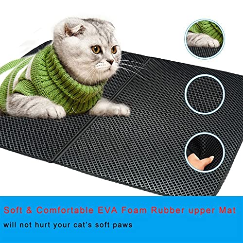 LCISCOUP Estera Arena Gatos Almohadilla De Catino De Cata, Cabaña De Cat, Almohadilla De Panal, Almohadilla De Panal, Pad (Color : Negro, Size : 46x60cm)