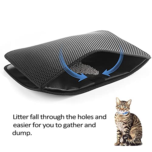 LCISCOUP Estera Arena Gatos Almohadilla De Catino De Cata, Cabaña De Cat, Almohadilla De Panal, Almohadilla De Panal, Pad (Color : Negro, Size : 46x60cm)