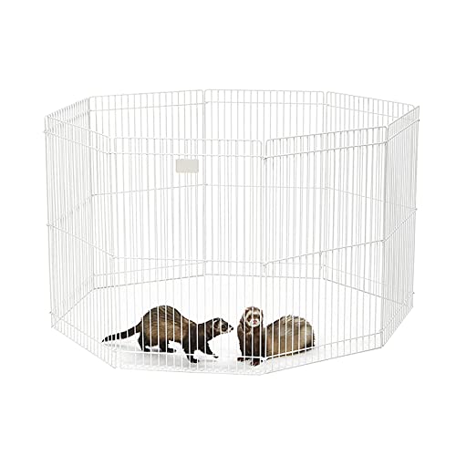 liangzishop Parque para Mascotas Pantera Plegable Playpen Hierro Cerca de Hierro Puppy Gatito Espacio Perros Suministros Suministros Conejos Guinea Pig Cage cercado para Perros