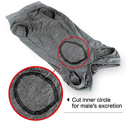 LIANZIMAU Traje Recuperacion Perro Body Quirurgico Cono E Collar Alternativo Abdominal Heridas y Protector Después de la Cirugía Desgaste Body Postoperatorio Perro Ropa para