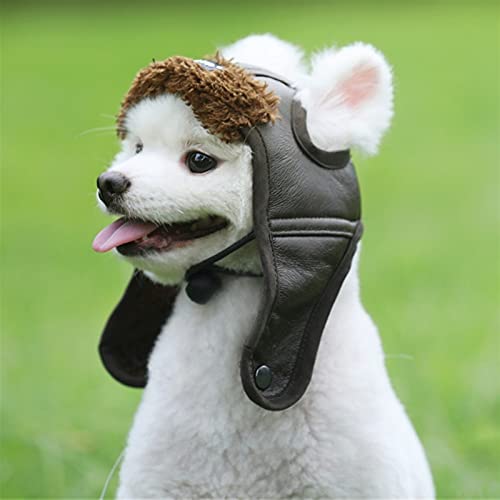 LIJSMZ Sombrero cálido Sombrero de Cuero Tapa de Perro Barato Mascotas para Perros Gorras de Mascotas Productos Graciosos Cosplay Mascota Perro Halloween Sombrero para Chihuahua