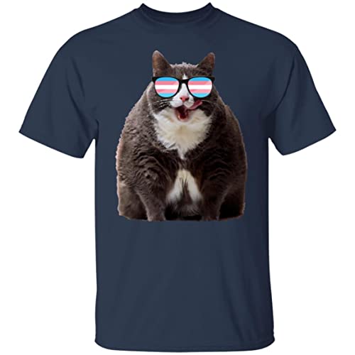 Limited Chonk Cat Kitten Kitty Meme Gatito Gatito LGBTQ LGBT Bandera Transgénero Orgullo Gato Gatito Amante Gatito Camiseta, Negro, S