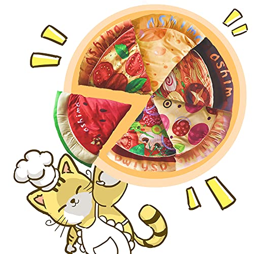 Lindo nido de pizza para mascotas, alfombrilla universal para gatos y perros, impermeable, suministros para mascotas pequeñas y medianas (1) (cebolla