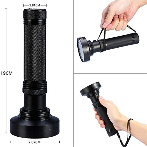Linterna UV 100 LEDS 395 NM Detector UV Luz para la orina del gato de perro, manchas para mascotas, chinches, escorpiones, maquinaria Inspección de fugas