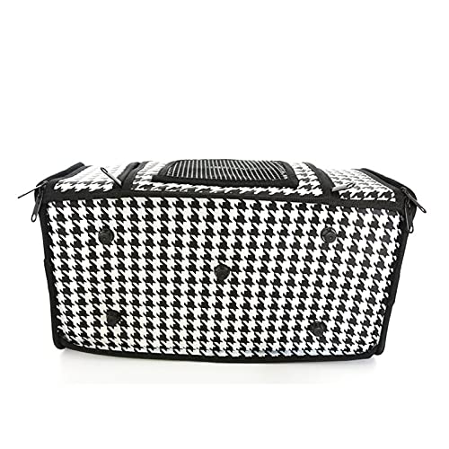 litulituhallo Transportín Perro Gato Gato Bolsa Transportin Perro Adoptar Animales Negro Malla + pa?o Oxford Los 41 * 23 * 25 Cm
