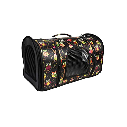 litulituhallo Transportín Perro Gato Gato Bolsa Transportin Perro Adoptar Animales Negro Malla + pa?o Oxford Los 41 * 23 * 25 Cm