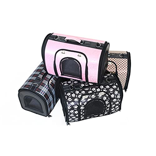litulituhallo Transportín Perro Gato Gato Bolsa Transportin Perro Adoptar Animales Negro Malla + pa?o Oxford Los 41 * 23 * 25 Cm