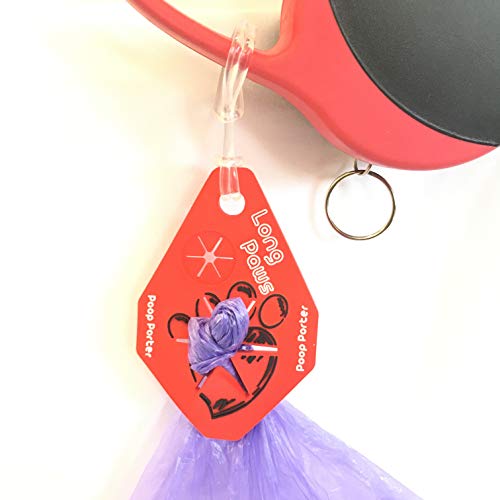 Long Paws Coop Porter Flex - Bolsa para caca (apta para todas las correas, talla única, color rojo, 50 g)