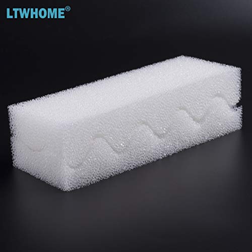 LTWHOME - Tapete de repuesto biológico para filtro de cartucho Fluval Bio-Foam Max 07 206/207 y 306/307 (paquete de 12)