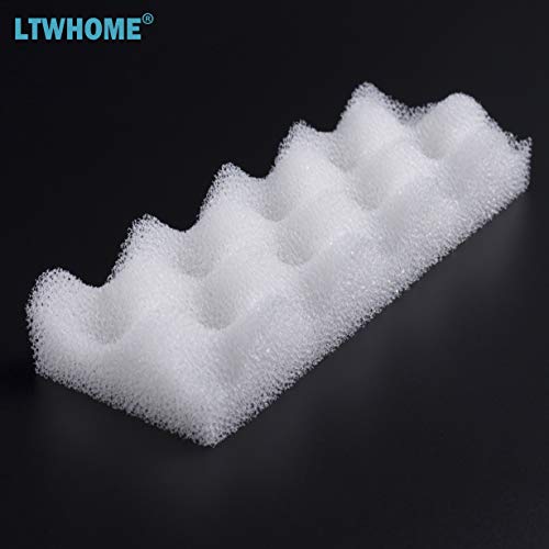 LTWHOME - Tapete de repuesto biológico para filtro de cartucho Fluval Bio-Foam Max 07 206/207 y 306/307 (paquete de 12)