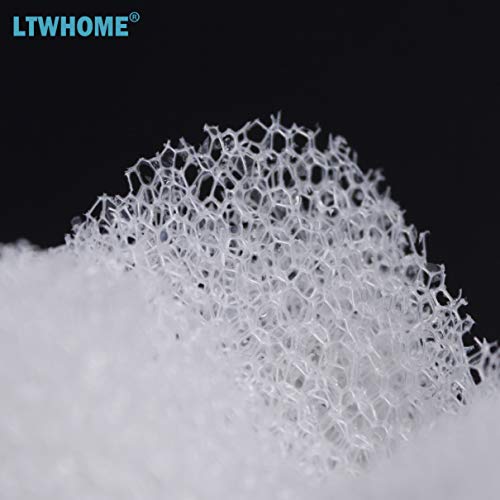 LTWHOME - Tapete de repuesto biológico para filtro de cartucho Fluval Bio-Foam Max 07 206/207 y 306/307 (paquete de 12)