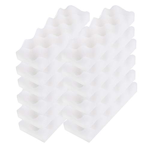 LTWHOME - Tapete de repuesto biológico para filtro de cartucho Fluval Bio-Foam Max 07 206/207 y 306/307 (paquete de 12)
