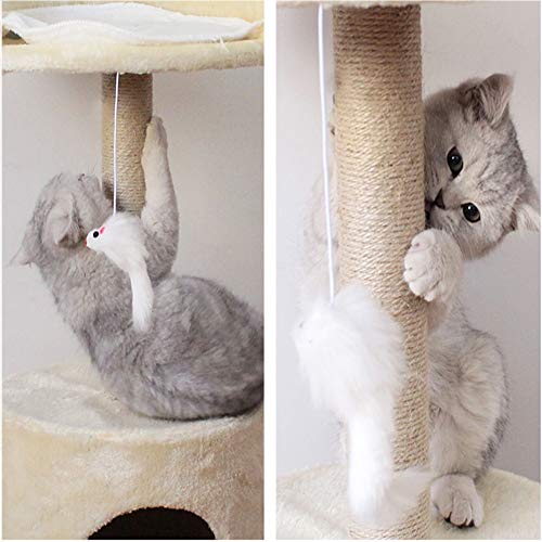 LXHONG Cómoda Mesa De Descanso, Un Árbol para Gatos con Mirador Torre para Gatos Estable Y Resistente por Sala Junto Al Mueble De TV Sisal, Fácil De Instalar (Color : Gray, Size : 33x33x70cm)