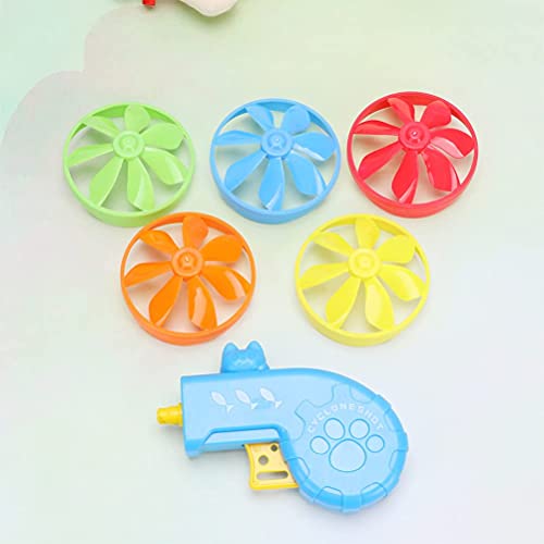 M I A 2 juegos de gato para lanzador de platillo volador juguetes juego de disparos interactivo para interiores al aire libre patio trasero mascota persecución ejercicio juguetes color aleatorio