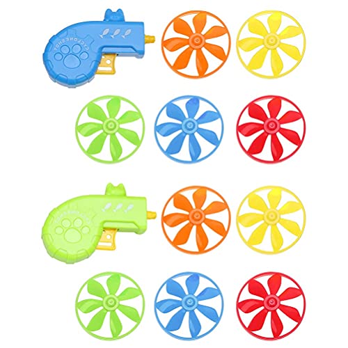 M I A 2 juegos de gato para lanzador de platillo volador juguetes juego de disparos interactivo para interiores al aire libre patio trasero mascota persecución ejercicio juguetes color aleatorio