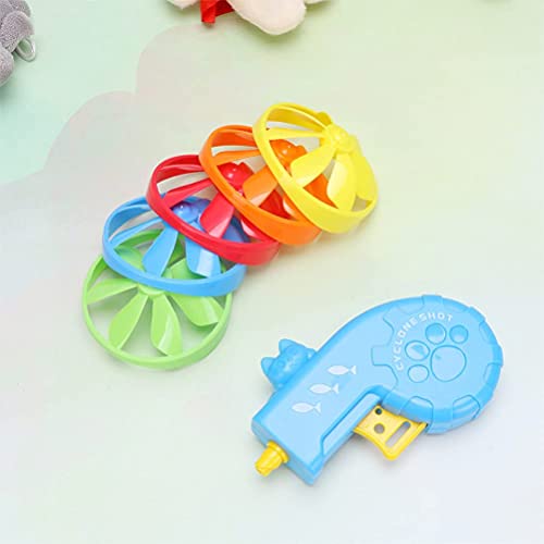 M I A 2 juegos de gato para lanzador de platillo volador juguetes juego de disparos interactivo para interiores al aire libre patio trasero mascota persecución ejercicio juguetes color aleatorio