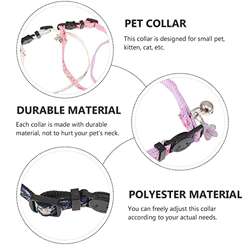 M I A 4 collares para perros y gatos, con campana, para perros pequeños, gatitos, gatos, ropa de perro, accesorios para disfraz (color como se muestra)