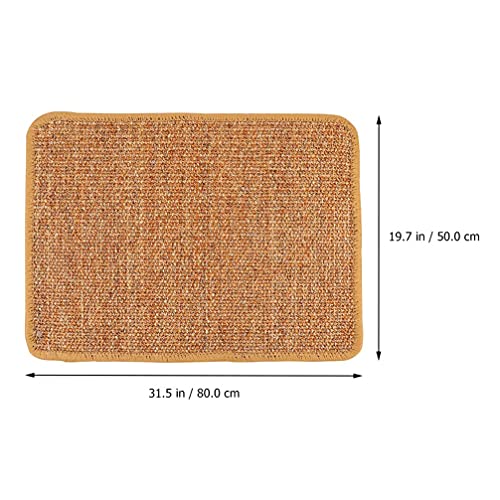 M I A Alfombrilla para rascar gatos de sisal horizontal para gatitos para proteger la alfombra de molienda, protector de muebles, 50 x 80 cm (color como se muestra)