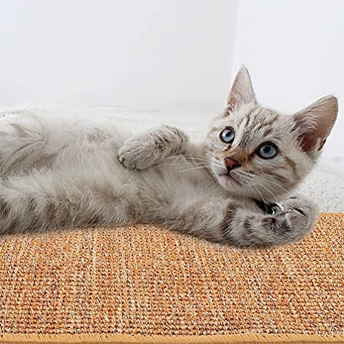 M I A Alfombrilla para rascar gatos de sisal horizontal para gatitos para proteger la alfombra de molienda, protector de muebles, 50 x 80 cm (color como se muestra)