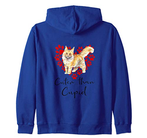 MAINE COON Cuter Than Cupip Gato Día San Valentín Sudadera con Capucha