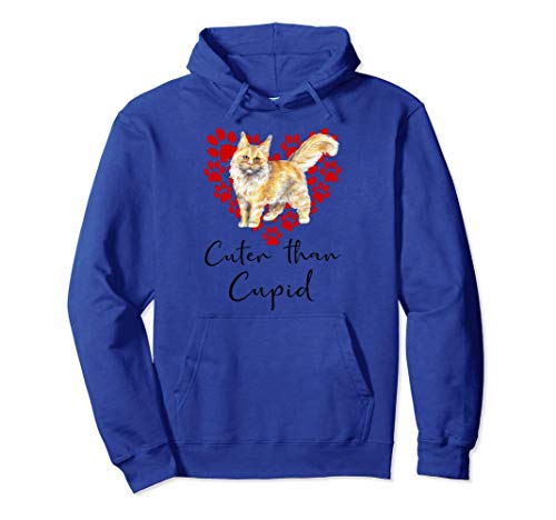MAINE COON Cuter Than Cupip Gato Día San Valentín Sudadera con Capucha