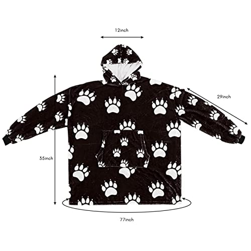 Manta de gran tamaño con capucha y bolsillos para gatos y perros, con capucha, con capucha, para adolescentes, talla única, para todos