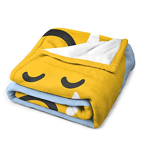 Manta suave de franela antialérgica de 101 x 127 cm, diseño de lágrimas divertidas para mascotas, perros, gatos, animales de caballo, tamaño pequeño