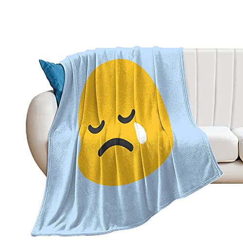 Manta suave de franela antialérgica de 101 x 127 cm, diseño de lágrimas divertidas para mascotas, perros, gatos, animales de caballo, tamaño pequeño