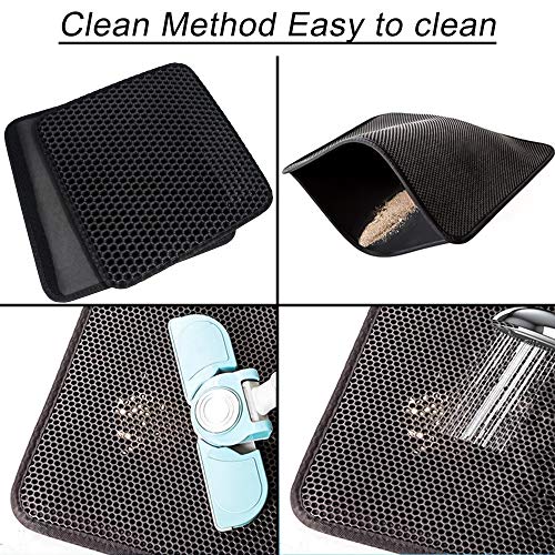 MEEQIAO EVA Doble Capa la Alfombra de Arena para Gatos,No Tóxico, Antideslizante, Impermeable - Diseño Duradero, Fácil de Lavar (Expansión,40x50cm)