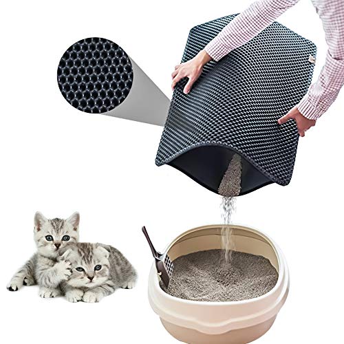MEEQIAO EVA Doble Capa la Alfombra de Arena para Gatos,No Tóxico, Antideslizante, Impermeable - Diseño Duradero, Fácil de Lavar (Expansión,40x50cm)