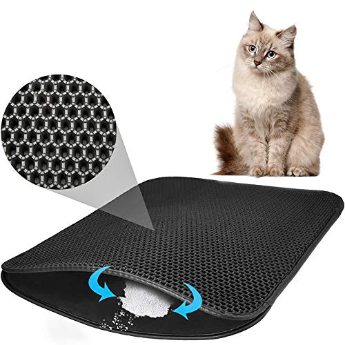 MEEQIAO EVA Doble Capa la Alfombra de Arena para Gatos,No Tóxico, Antideslizante, Impermeable - Diseño Duradero, Fácil de Lavar (Expansión,40x50cm)